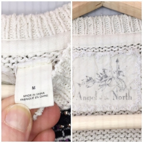 Anthro.Angel of the North Algarve beaded Sweater M - Picture 5 of 9
